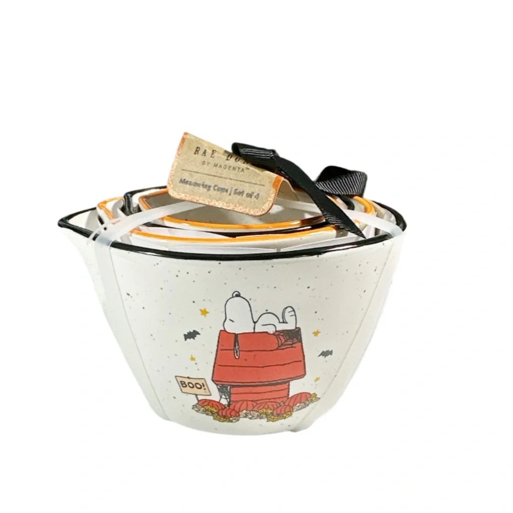 NEW VHTF Rae Dunn/Peanuts New Release 2025 Halloween Measuring Cup Set/4 🎃🎃🎃 - Picture 2 of 9